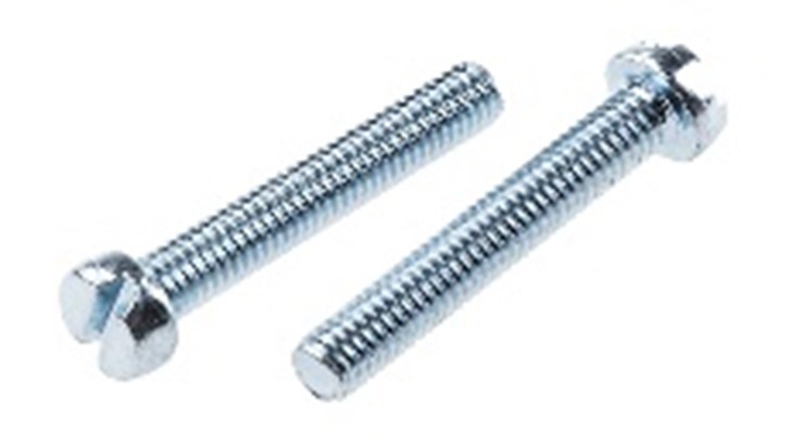 Cheese head slotted machine screws zinc plated